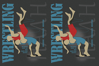 Wrestling Poster grain graphic design jiu jitsu judo martial arts poster print vector wrestling