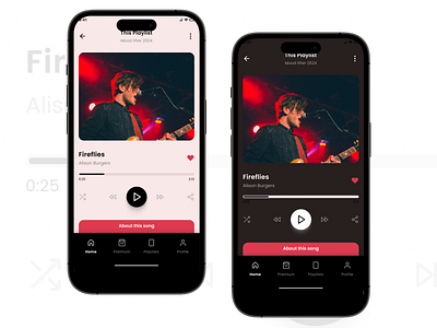 Music App Interface typography ui user interface ux visual