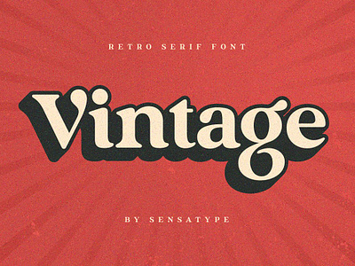 Vintage - Retro Serif Font bold bonus canva display easy event extrude fancy font fun label modern old outline pop art promo retro serif shadow vintage