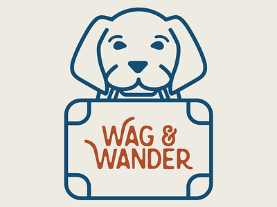 Wag & Wander Logo Concept branding dog company graphic design logo logo design travel company visual branding