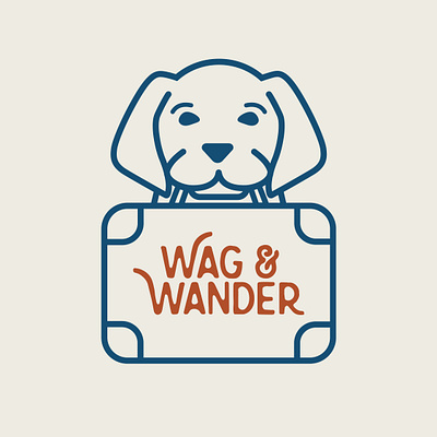 Wag & Wander Logo Concept branding dog company graphic design logo logo design travel company visual branding