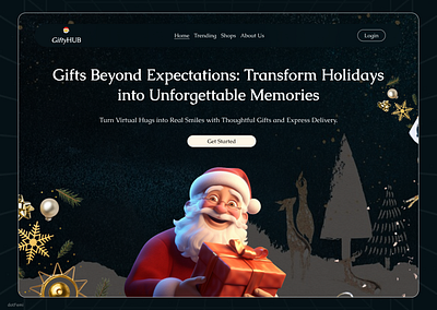 A Gift Website UI Exploration boxing day website boxing day website ui design christmas christmas website christmas website ui design gift gift website gift website ui design