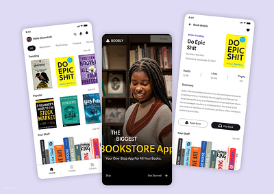 A Book App UI Exploration book book app book app ui book app ui design books app books app ui books app ui design play book read book