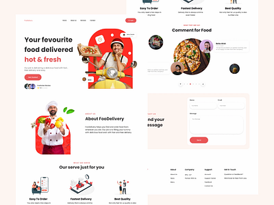 Food Delivery Website delivery design food food delivery landing page ui ux website