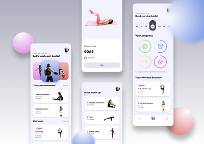 Fitness App Design app design fitness mobile design sport ui ux