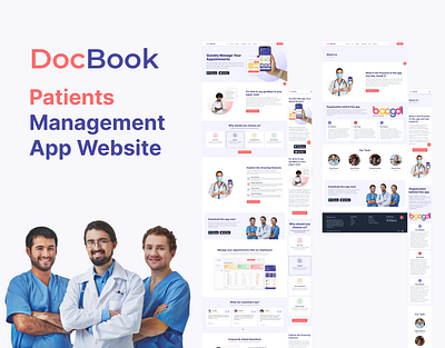 DocBook - Patients Management App Website case study clinic design doctor website figjam figma healthcare mobile app responsive ui uiux ux web design website