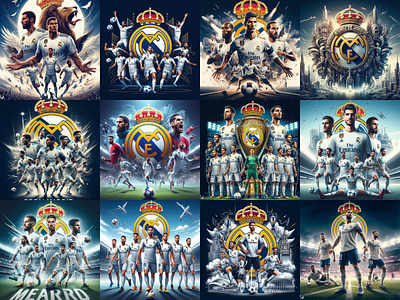 AI Generated Real Madrid CF Poster Design ai bing ai chat gpt 4 design football graphic design illustration post poster design real madrid real madrid cf rm
