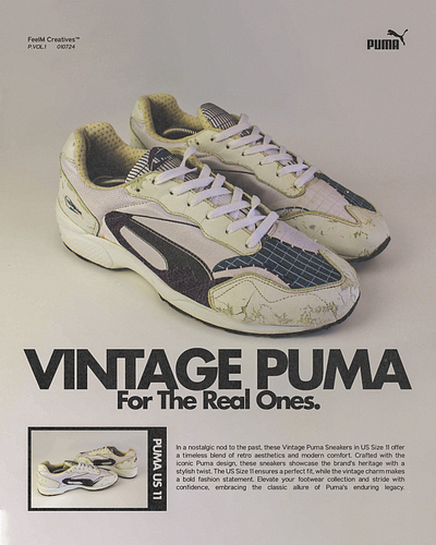 puma vintage poster 010724 graphic design