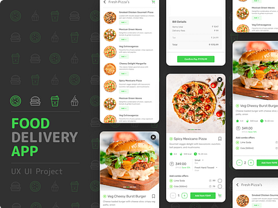 Food Delivery App app design card sorting define design process discovery double diamond ux empathy map food app design food delivery service food order app information architecture mobile app mobile app design mobile ux restaurent app ux design