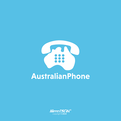 Australian Phone australian autralia logo logodesign modern phone simple unique wifi