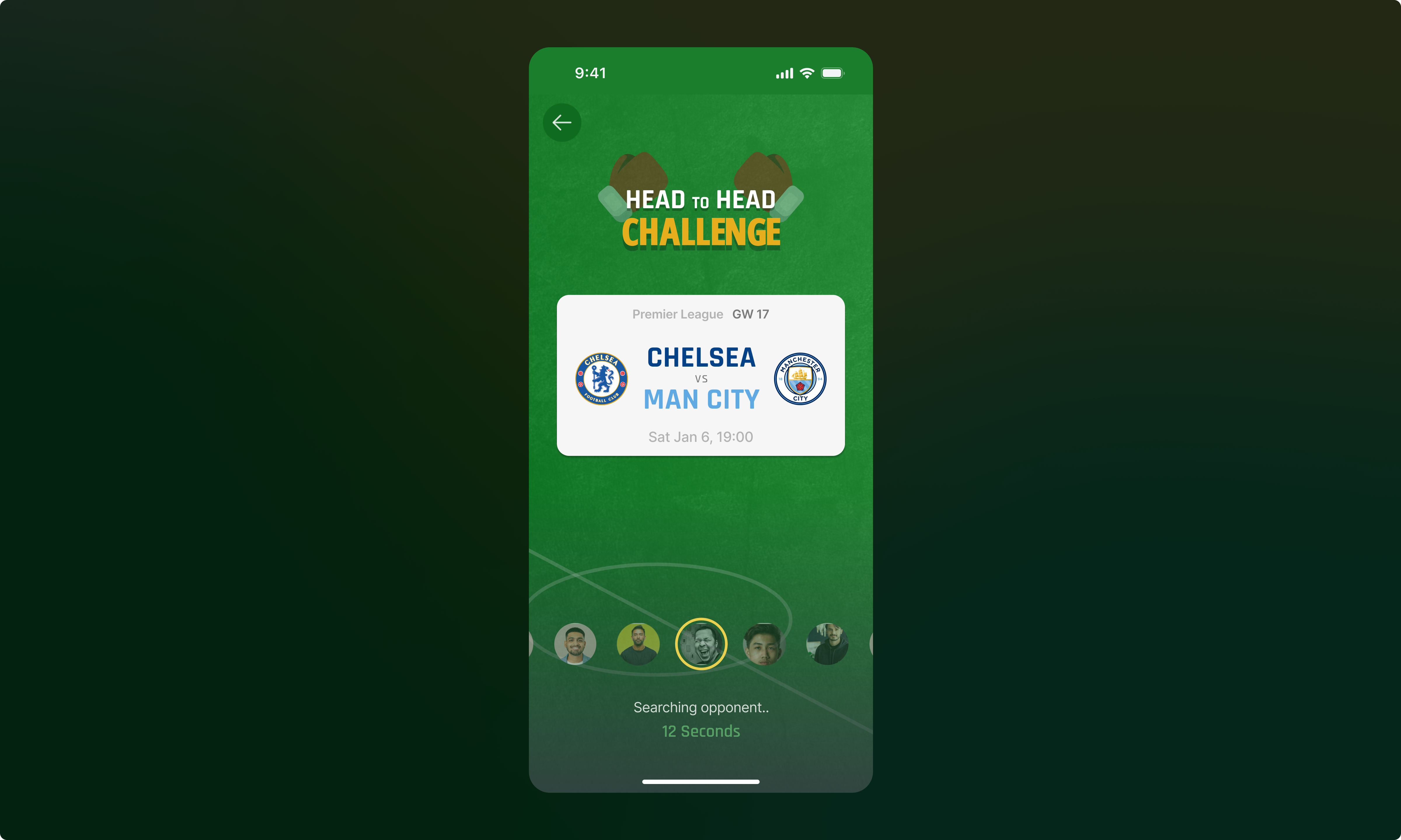 Sports Prediction - Head To Head Challenge app betting design figma football player prediction sports ui ux