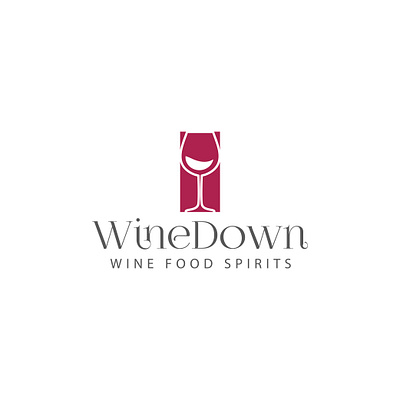 Logo Wine Down branding design draw drawingart graphic design illustration logo