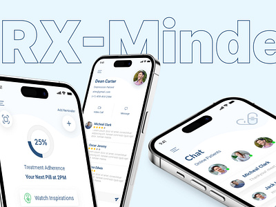 RX-Minder branding design graphic design health app health app design health tech medical ui medicine app design medicle deisgn product design ui ui ux uidesign