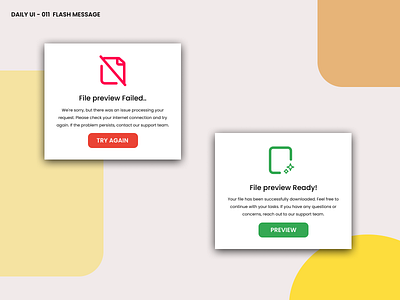 Daily UI 011- Flash message 100 days ui daily prompts daily ui 011 daily ui 11 download error message flash message mobile flash message notification success message text message ui ui challenge ui daily ui design ui practice