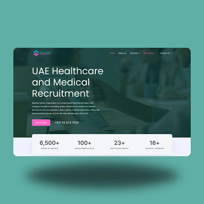 Hero Section - Website Healthcare Recruitment ui uiux ux web design website