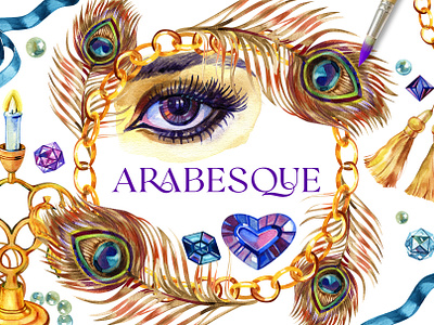 Arabesque. arabian nights book illustration botanical illustration illustration illustrator realistic watercolor watercolor illustration