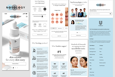 Novology web app design for HLL branding graphic design ui ux visual