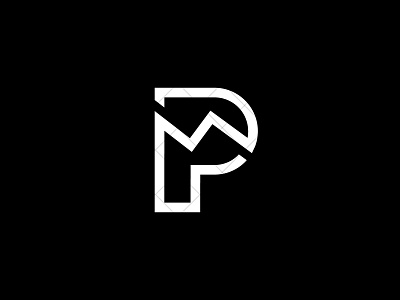 PM Logo branding design graphic design icon identity illustration logo logo design logo designer logotype minimalist monogram mp mp logo mp monogram pm pm logo pm monogram typography vector