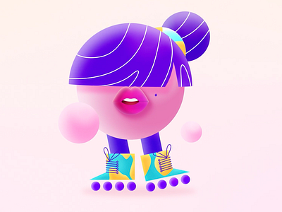 Skate it animation character design fun geometric graphic design lips motion motion design motion graphics skate