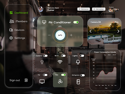 Smart home Dashboard dashboard smarthome ui uichallenge uiux