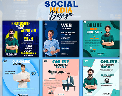 Social media course design banner design graphic design photoshop poster social social media design social media post design