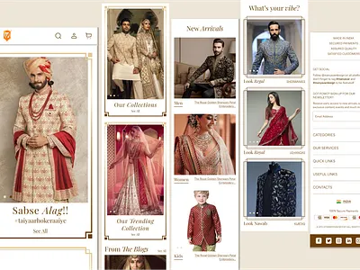 Manyavar, ethnic-wear web app design graphic design ui ux visual