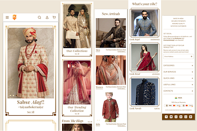 Manyavar, ethnic-wear web app design graphic design ui ux visual