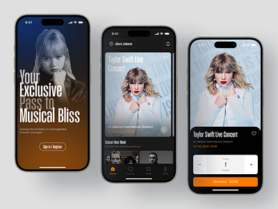 Ticket Concert App designs, themes, templates and downloadable graphic