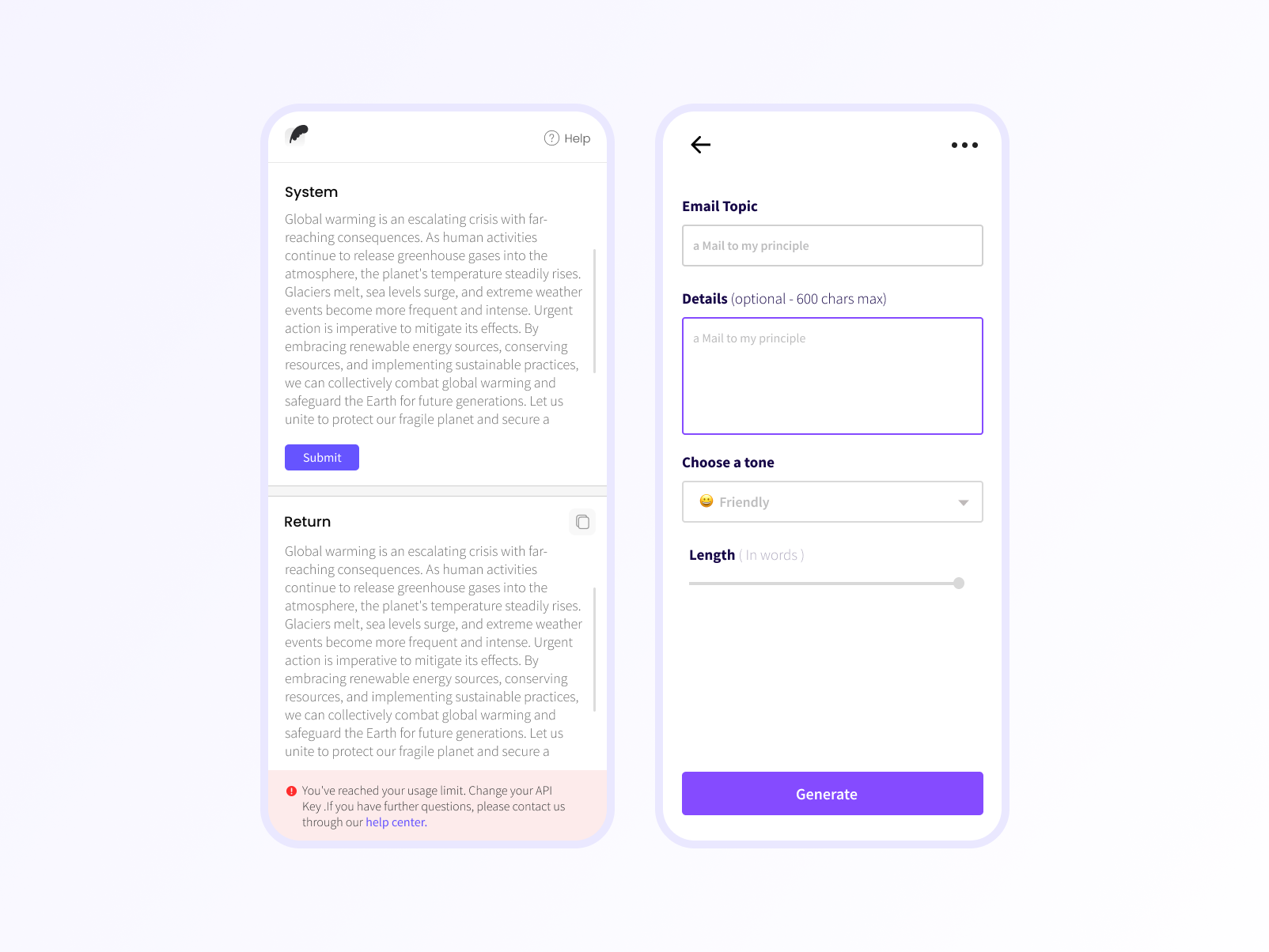 Ai Writing Tool App UI/UX by MD Samim on Dribbble