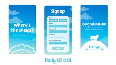 Daily UI : Sign Up #001 dailyui signup ui