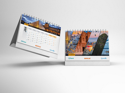 Desk Calendar 2024 calendar design desk calendar mockup pharma
