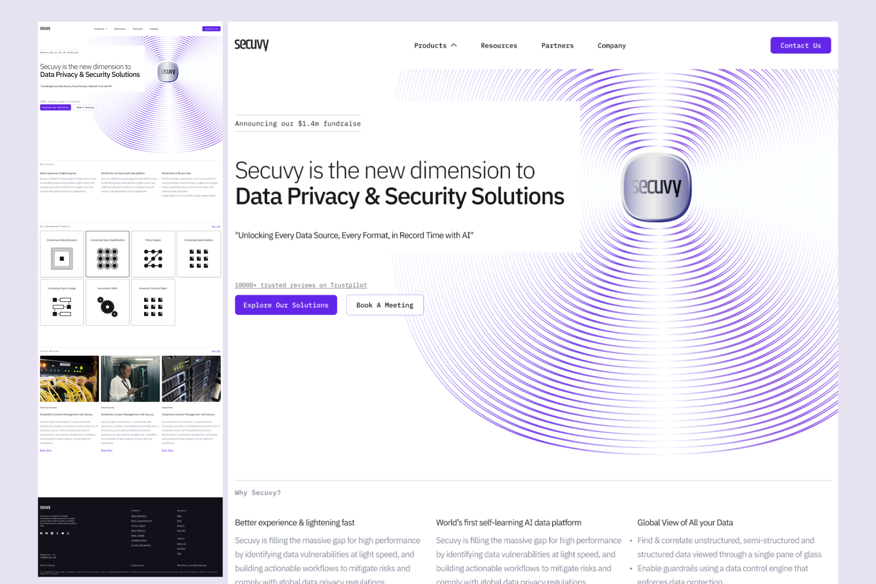Secuvy.ai web design & branding graphic design ui ux web