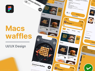 Macs Waffles UI Design branding figma ui ux uxui