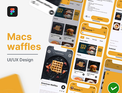 Macs Waffles UI Design branding figma ui ux uxui