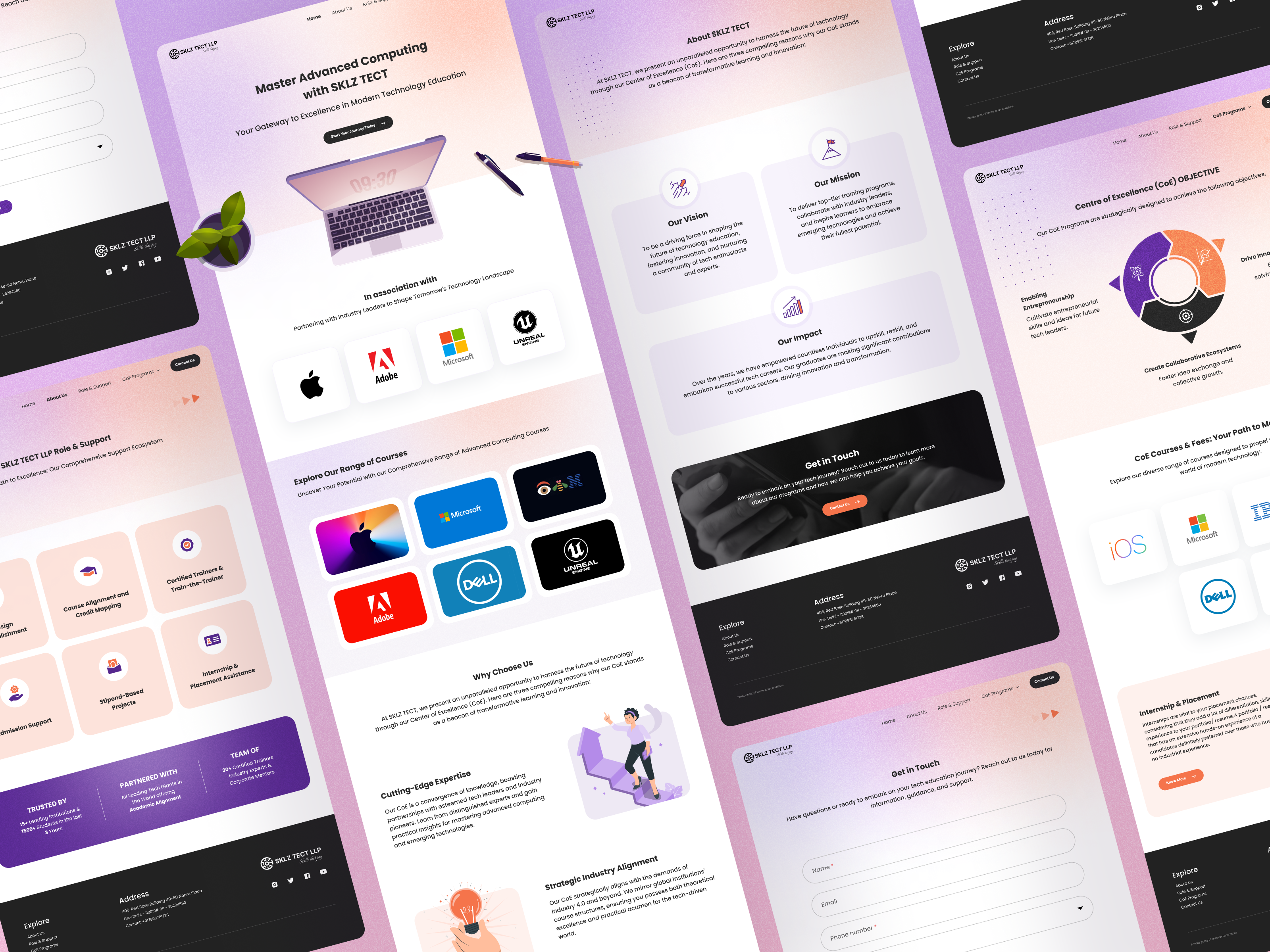 EdTech Website UI - SKLZ TECT 3d animation branding creative design edtech edtech ui graphic design illustration logo motion graphics tech ui user interface ux website