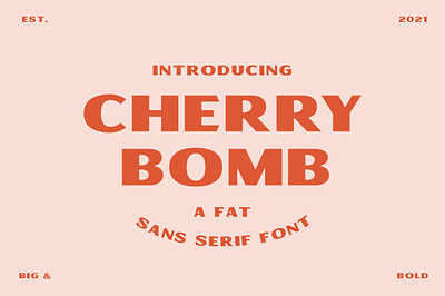Cherry Bomb - Wide Sans Serif big font cherry cherry bomb the routine creative wide font wide sans serif