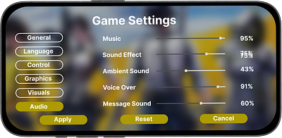 Day 7 Settings Game Screen #DailyUI bgmi dailyui game ui