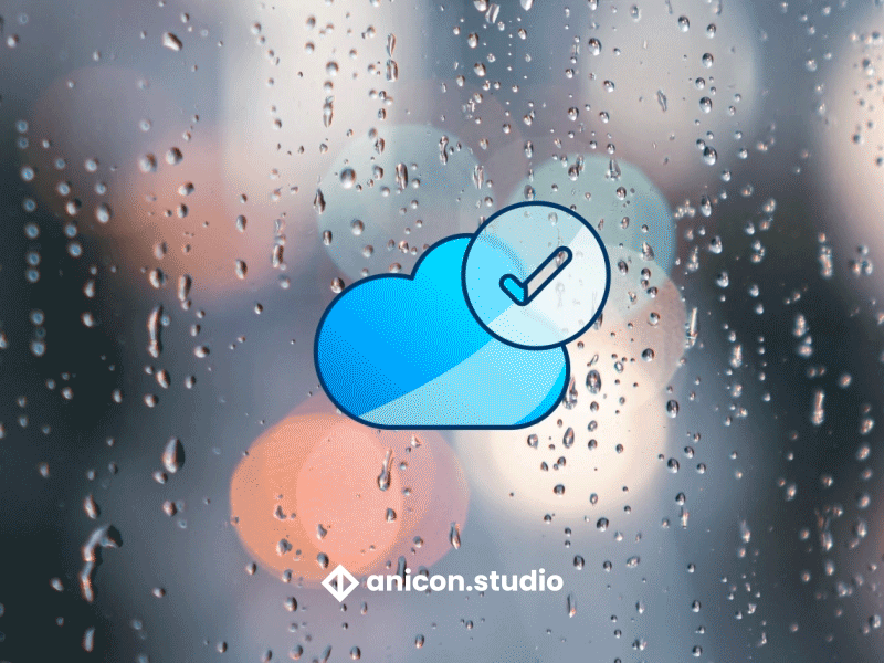 Cloud saved Icon anicon animated logo cloud data design graphic design icon illustration json lottie motion graphics share shared storrage ui