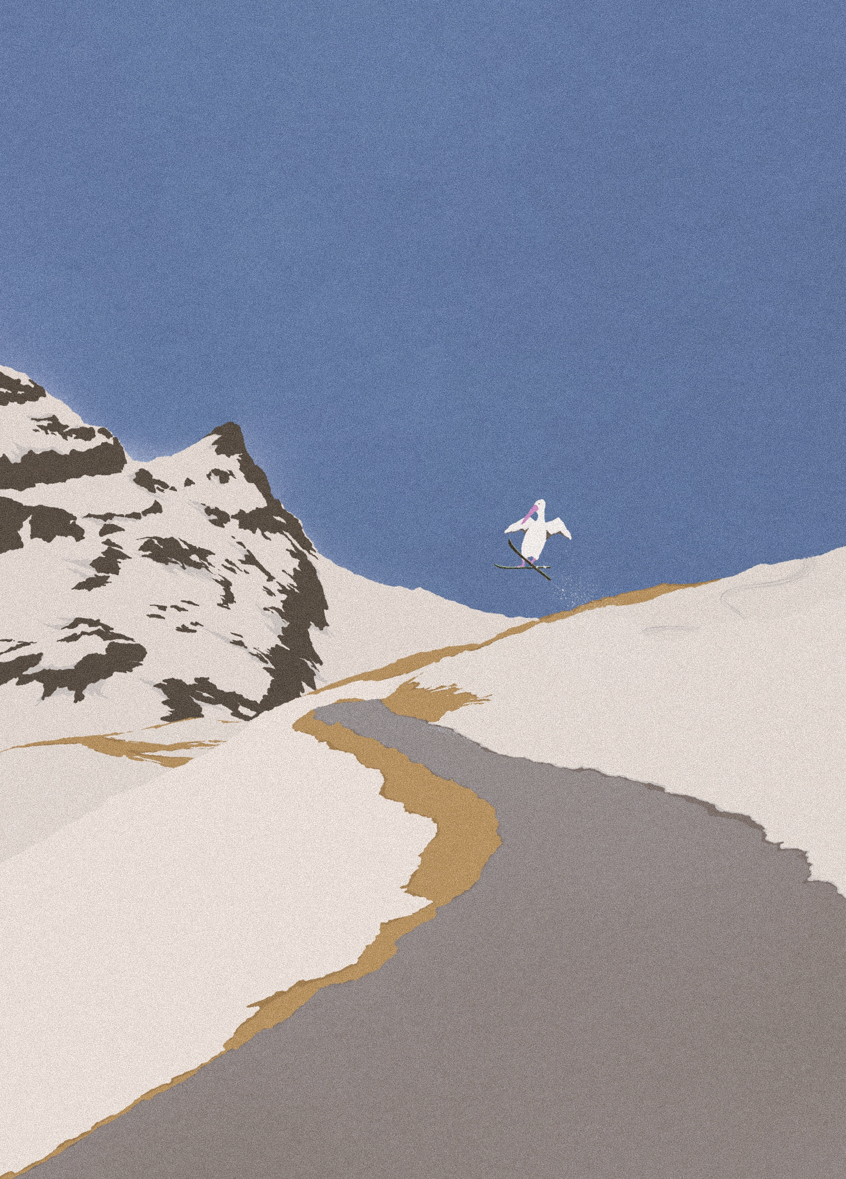 ski jumping adventures illustration pictures