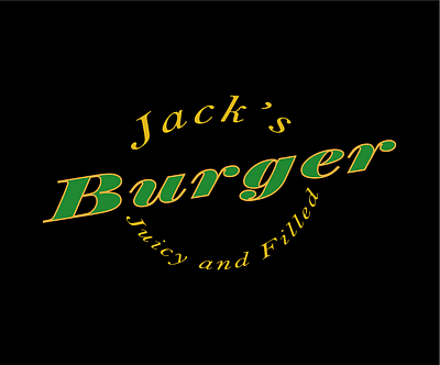 Wordmark logo Jack'sBurger branding design burger fonts food graphics logo wordmark