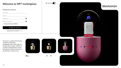 NFT market UI app concept crypto inspiration market nft nft marketplace nft pills ui ui design web design website