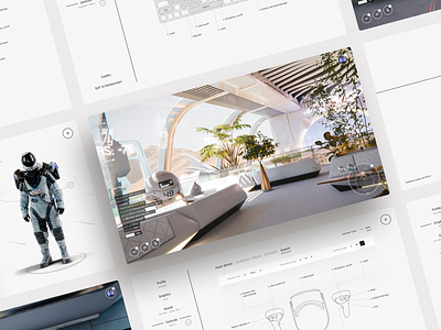 Metaverse 🌃 UI blockchain controller controller settings desktop game game interface game ui hud meta quest metaverse pbarket server selection settings uig studio vr vr settings web3