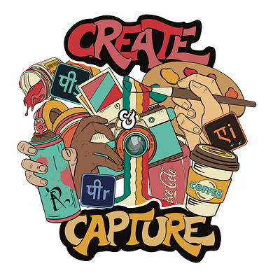 Create & Capture T-shirt Design creative creatives design digitalart finearts mockup photography procreate retro tshirtdesign