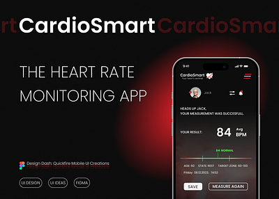UI design: CardioSmart App figma health heart heart rate mobile app design ui