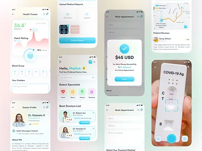 Online Doctor Appointment Mobile App UI Design app dashboard design doctor appointment illustration medical app online doctor appointment pharmacy app product design ui ui design ux ux design