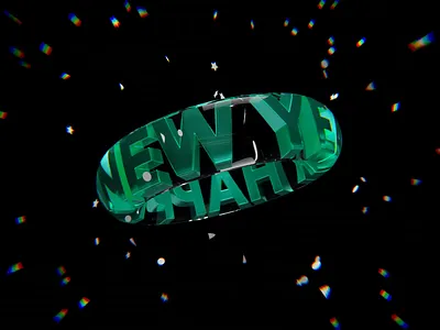 New year Blender animation 3d animation blender confetti green motion graphics new year spinning text