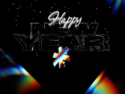 New year animation Blender 3d animation blender dark design glass motion graphics refraction russia snow snowflake text