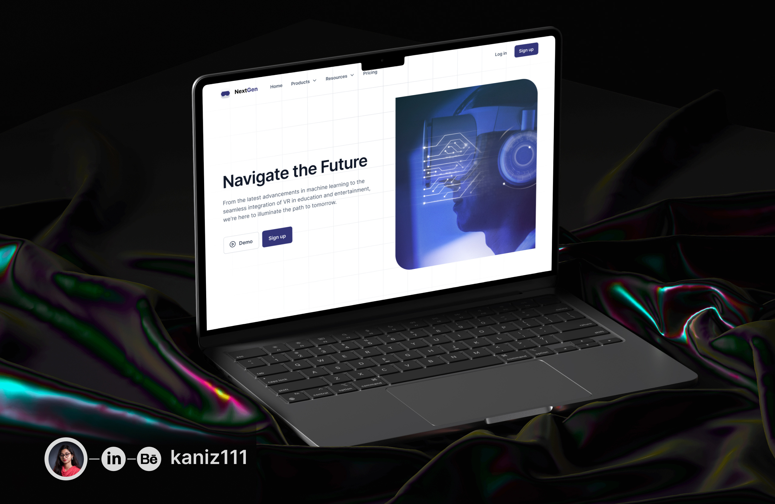 𝗡𝗲𝘅𝘁𝗚𝗲𝗻 - Hero Section ai figma heropage herosection kaniz111 mockup uiux webdesign