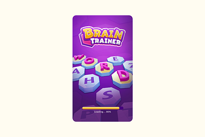 Brain trainer-landing page, Illustration, logo design and UI app design graphic design icon illustration landing page logo mobile splash screen ui ui design