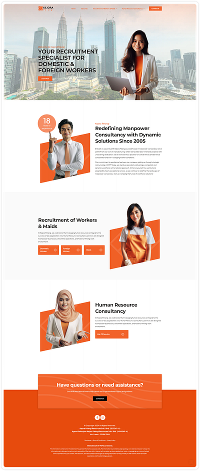 Kejora Pelangi Corporate Website corporate website figma wordpress